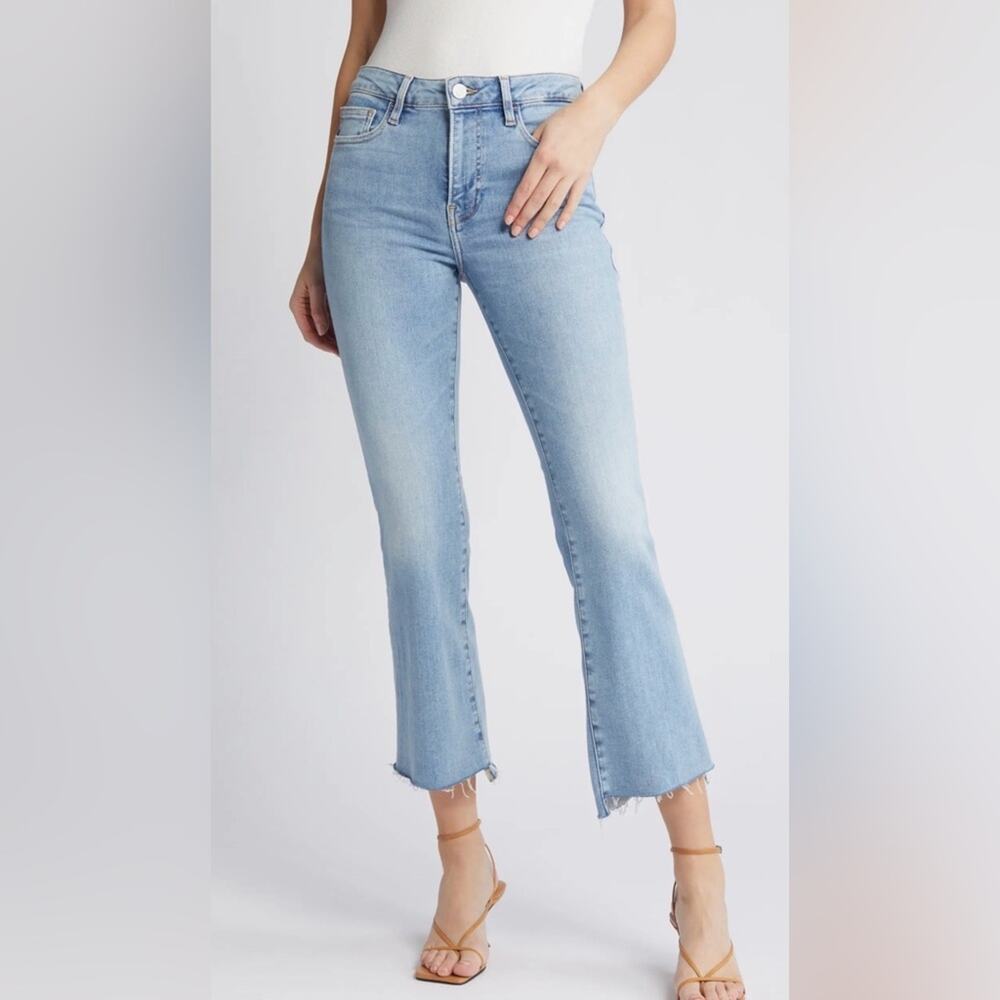 Frame Le Crop Mini Boot Denim Light Blue Jeans size 31